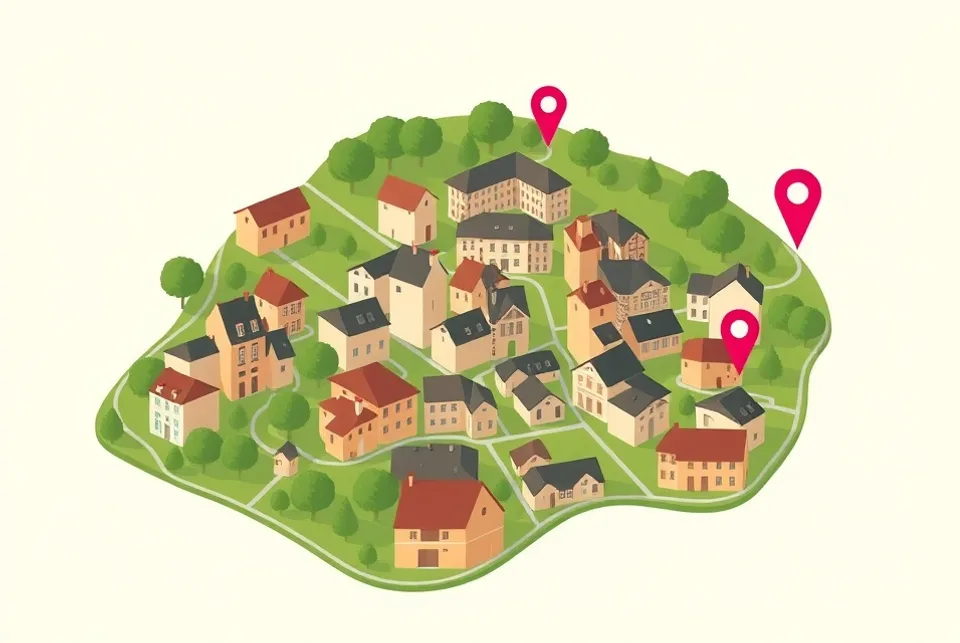 Carte du secteur d'intervention autour de Douchy-les-Mines (59282)